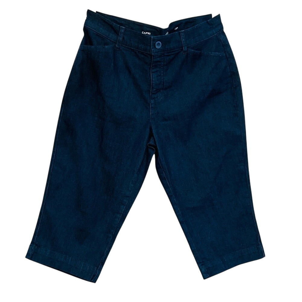 St John's Bay Women's‎ Capri Pants, Dark Blue, Size 10P